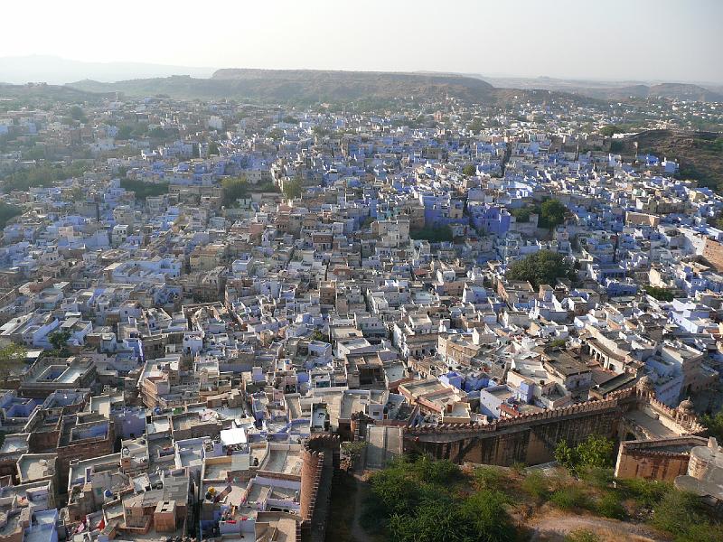 P1060187- Ville bleue de Jodhpur vue du fort.JPG - Ville bleue de Jodhpur vue de la forteresse